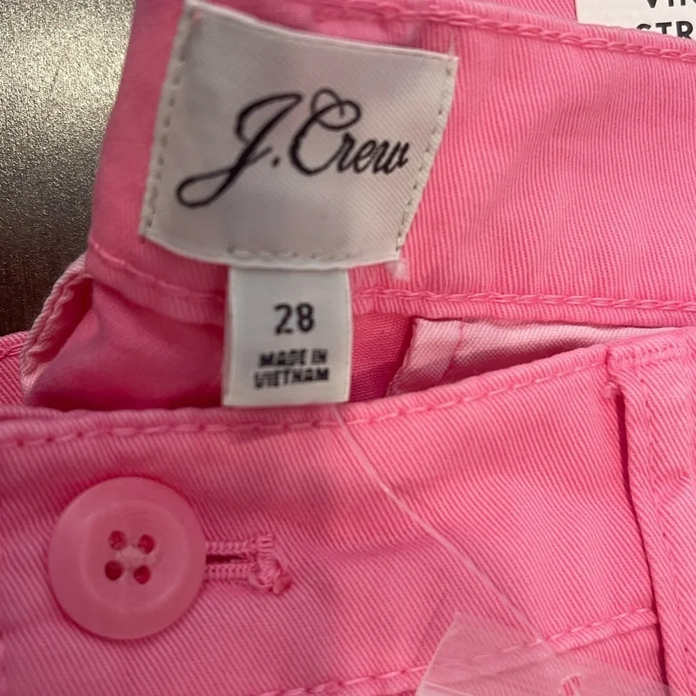 nwt j crew vintage straight Pink Pants 28 with perfecting pockets